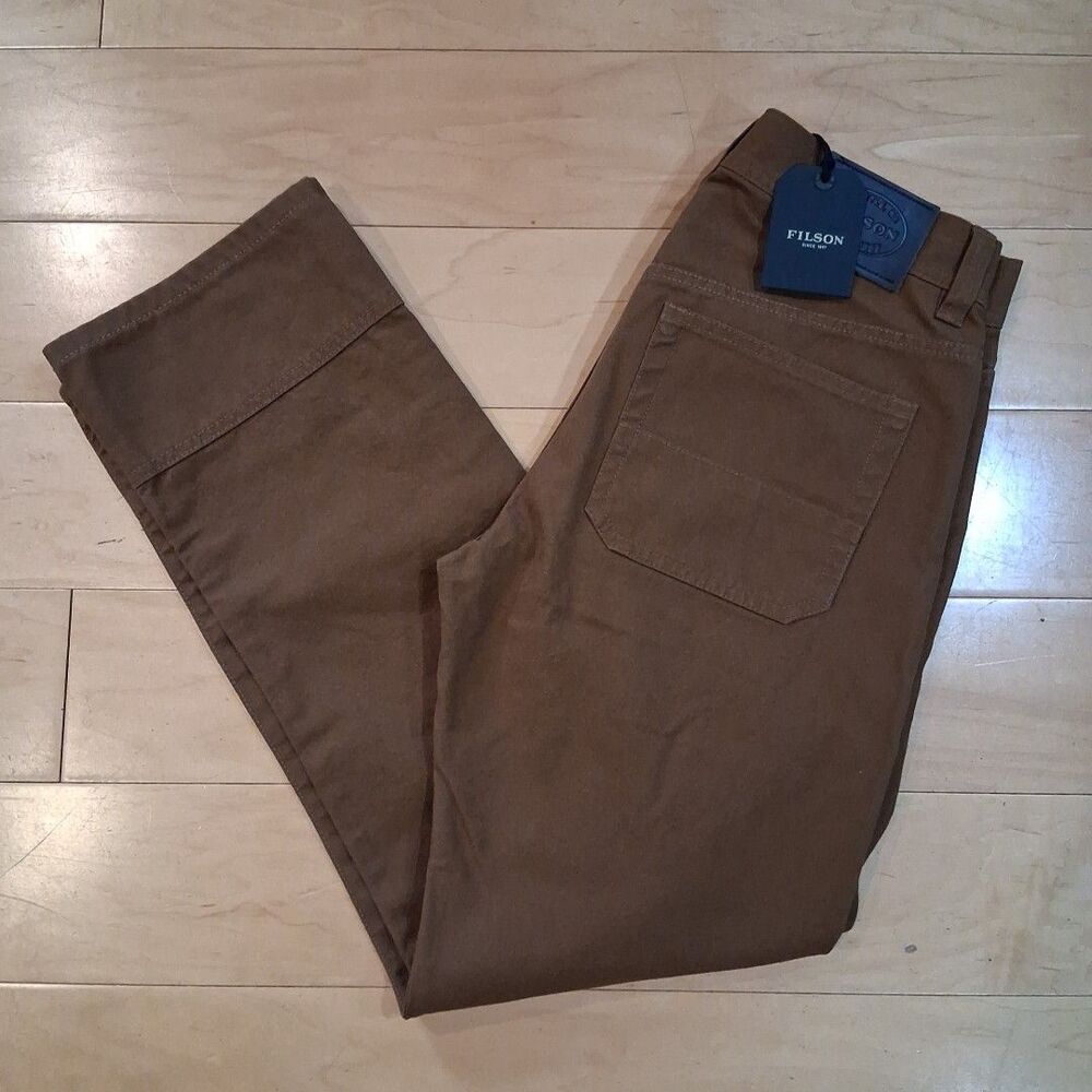 NWT Filson Dry Tin Cloth 5 Pocket Pants Whiskey Bronze Mens Size 30x30 Workwear